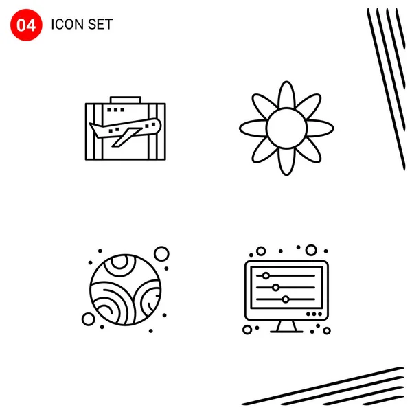 Set Universal Creative Icons Simply Vector Illustrations Web Mobile Apps — Stock Vector