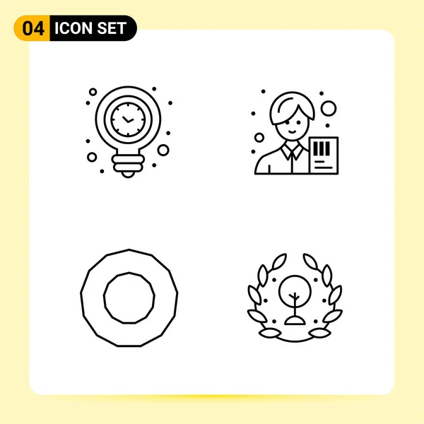 Set Universal Creative Icons Simply Vector Illustrations Web Mobile Apps — Stock Vector