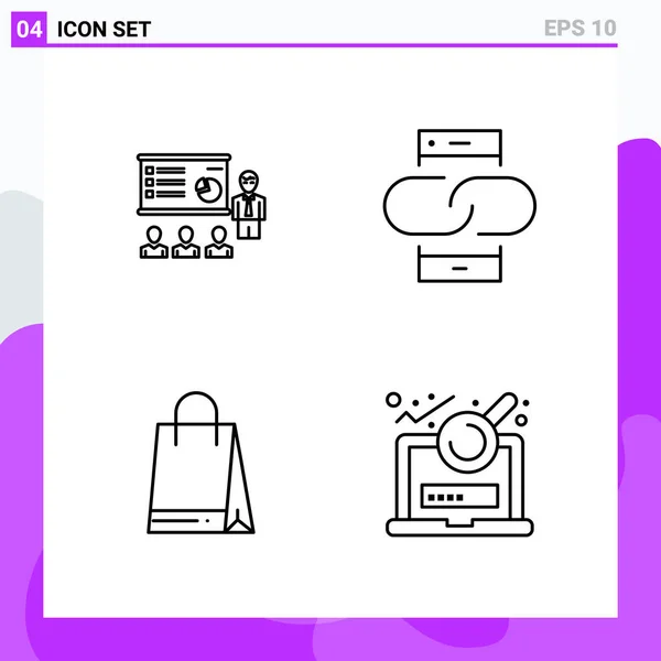 Conjunto Iconos Creativos Universales Simplemente Vector Ilustraciones Para Aplicaciones Web — Vector de stock