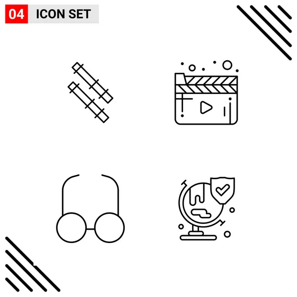 Conjunto Iconos Creativos Universales Simplemente Vector Ilustraciones Para Aplicaciones Web — Archivo Imágenes Vectoriales