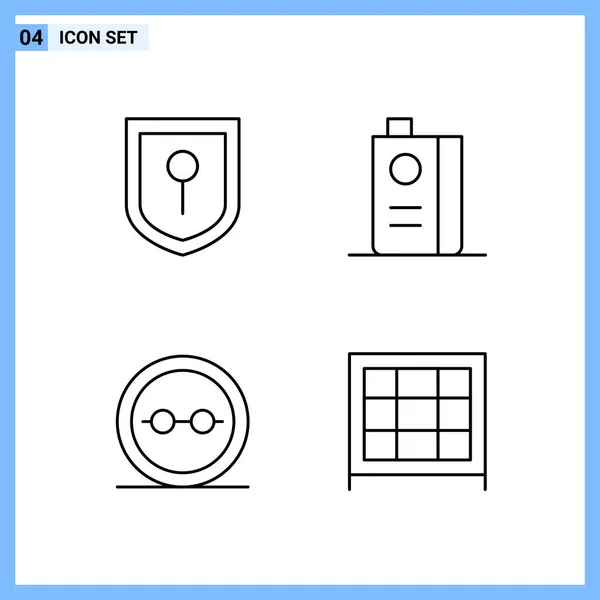 Set Universal Creative Icons Simply Vector Illustrations Web Mobile Apps — Stock Vector