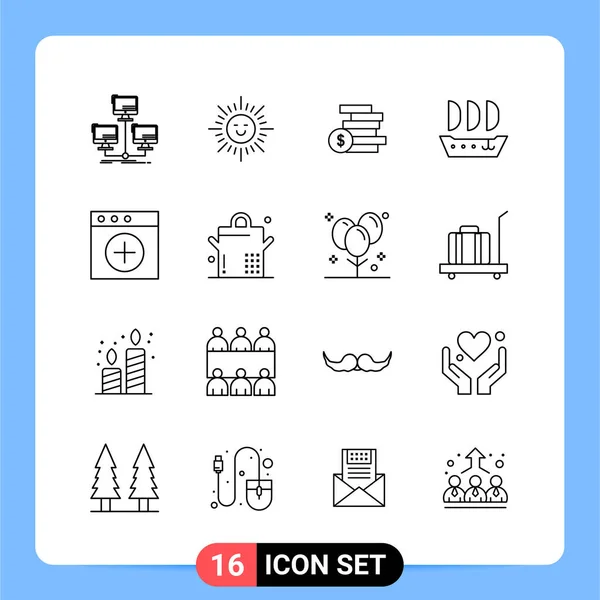 Conjunto Iconos Creativos Universales Simplemente Vector Ilustraciones Para Aplicaciones Web — Vector de stock