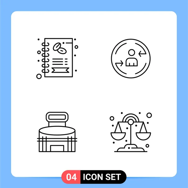 Conjunto Iconos Creativos Universales Simplemente Vector Ilustraciones Para Aplicaciones Web — Archivo Imágenes Vectoriales