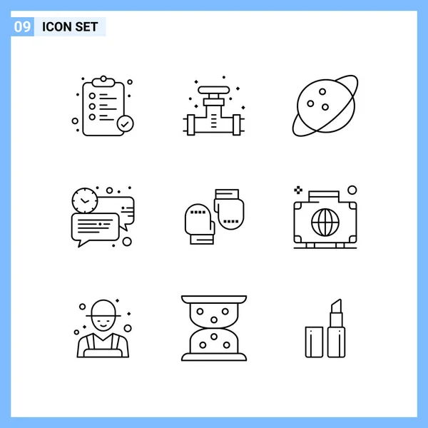 Set Universal Creative Icons Simply Vector Illustrations Web Mobile Apps — Stock Vector