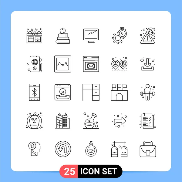 Conjunto Iconos Creativos Universales Simplemente Vector Ilustraciones Para Aplicaciones Web — Vector de stock