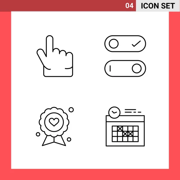 Conjunto Iconos Creativos Universales Simplemente Vector Ilustraciones Para Aplicaciones Web — Archivo Imágenes Vectoriales