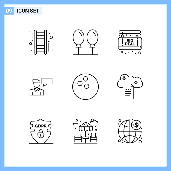 Set Universal Creative Icons Simply Vector Illustrations Web Mobile Apps — Stock Vector