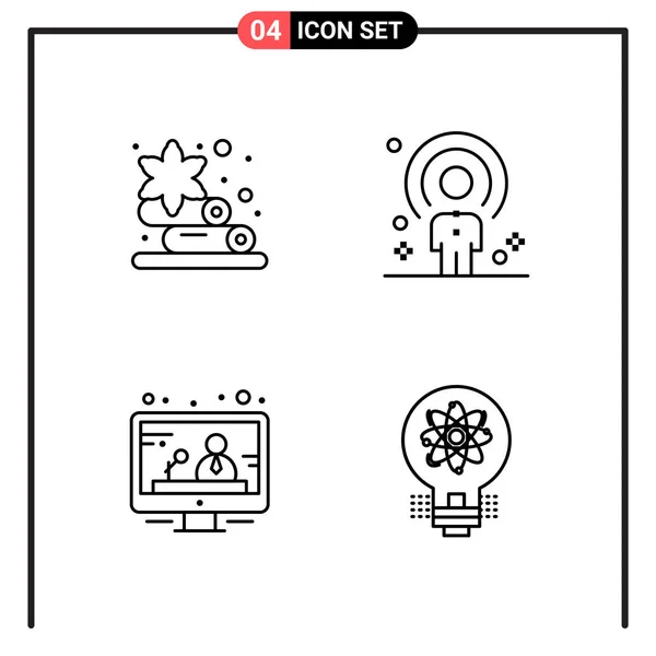 Conjunto Iconos Creativos Universales Simplemente Vector Ilustraciones Para Aplicaciones Web — Archivo Imágenes Vectoriales