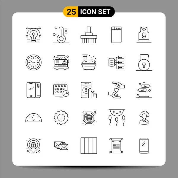 Set Universal Creative Icons Vector Illustration — Stock Vector