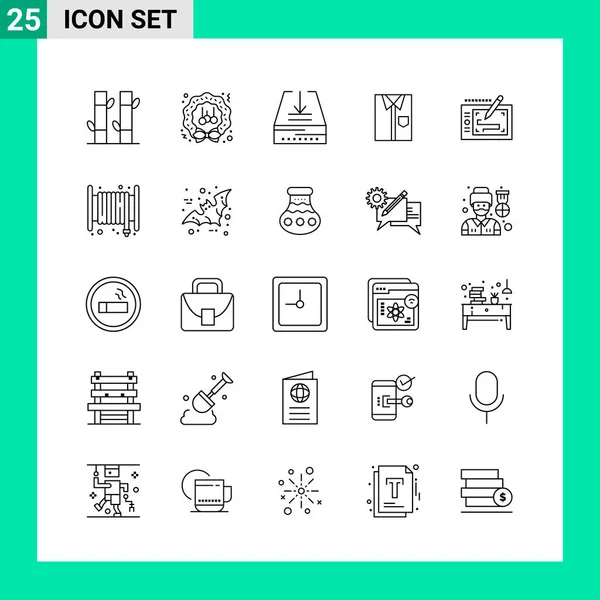 Conjunto Iconos Creativos Universales Simplemente Vector Ilustraciones Para Aplicaciones Web — Vector de stock