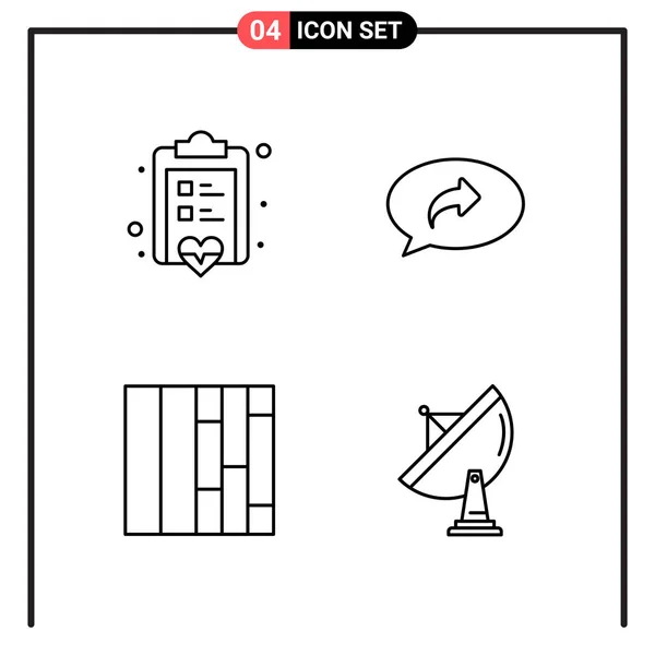 Set Universal Creative Icons Simply Vector Illustrations Web Mobile Apps — Stock Vector