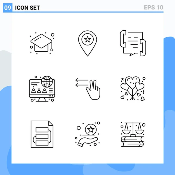 Set Universal Creative Icons Simply Vector Illustrations Web Mobile Apps — Stock Vector