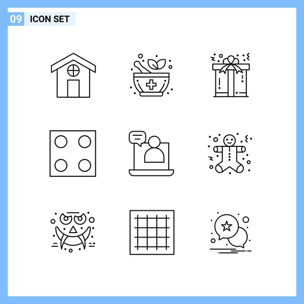 Conjunto Iconos Creativos Universales Simplemente Vector Ilustraciones Para Aplicaciones Web — Archivo Imágenes Vectoriales