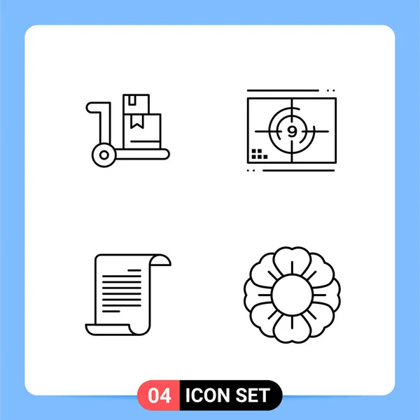 Conjunto Iconos Creativos Universales Simplemente Vector Ilustraciones Para Aplicaciones Web — Archivo Imágenes Vectoriales