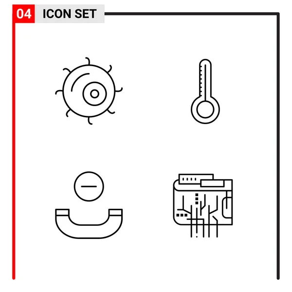 Set Universeller Kreativer Symbole Einfach Vektorillustrationen Für Web Und Mobile — Stockvektor