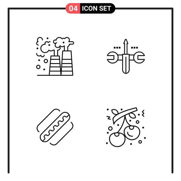 Set Universal Creative Icons Simply Vector Illustrations Web Mobile Apps — Stock Vector