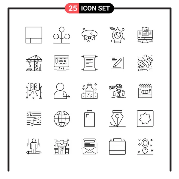 Conjunto Iconos Creativos Universales Simplemente Vector Ilustraciones Para Aplicaciones Web — Archivo Imágenes Vectoriales