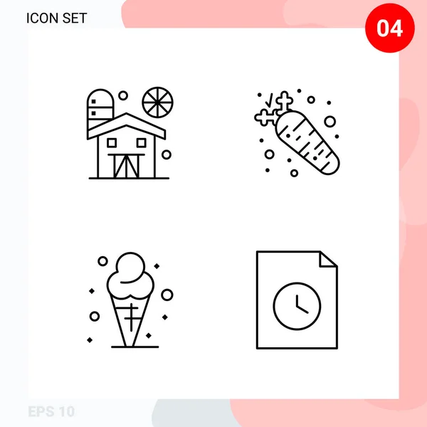 Set Universal Creative Icons Simply Vector Illustrations Web Mobile Apps — Stock Vector