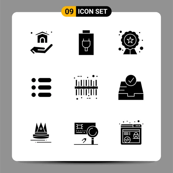 Conjunto Iconos Creativos Universales Simplemente Vector Ilustraciones Para Aplicaciones Web — Archivo Imágenes Vectoriales