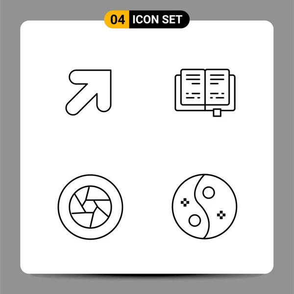 Set Universal Creative Icons Simply Vector Illustrations Web Mobile Apps — Stock Vector