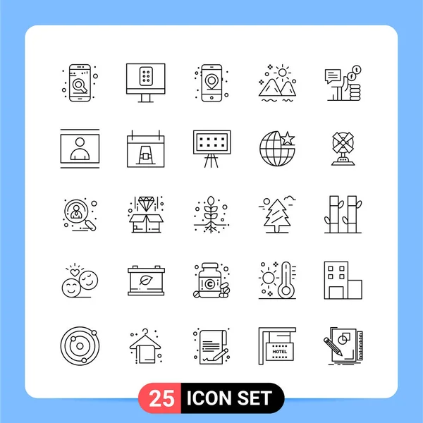 Conjunto Iconos Creativos Universales Simplemente Vector Ilustraciones Para Aplicaciones Web — Archivo Imágenes Vectoriales