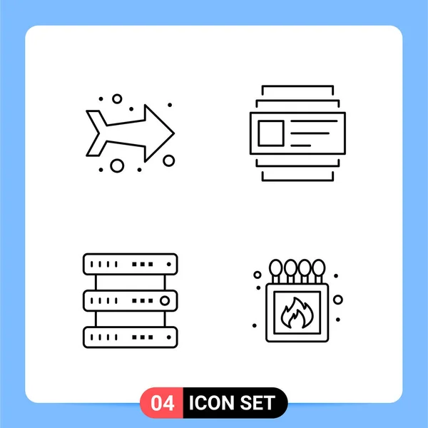 Conjunto Iconos Creativos Universales Simplemente Vector Ilustraciones Para Aplicaciones Web — Vector de stock