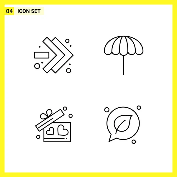 Conjunto Iconos Creativos Universales Ilustración Vectorial — Vector de stock