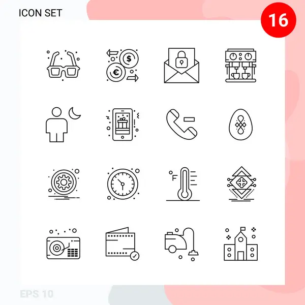 Conjunto Iconos Creativos Universales Simplemente Vector Ilustraciones Para Aplicaciones Web — Vector de stock