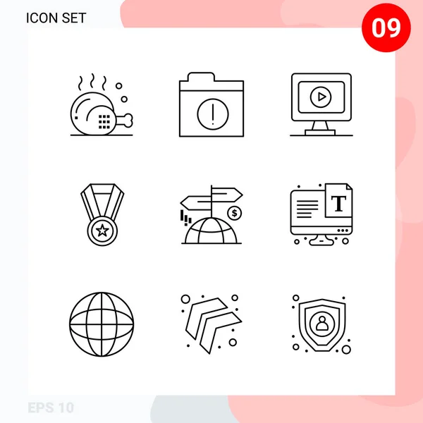 Set de 25 iconos de negocio universales Vector — Vector de stock