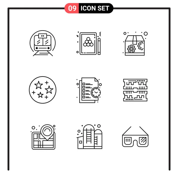 Set de 25 iconos de negocio universales Vector — Vector de stock