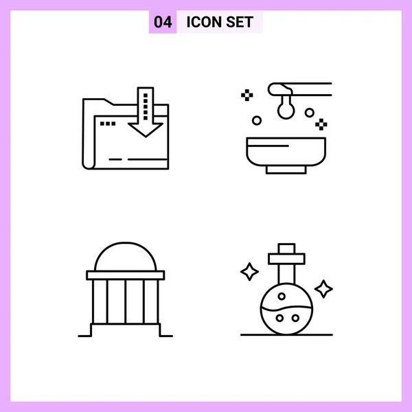 Set Universal Creative Icons Simply Vector Illustrations Web Mobile Apps — Stock Vector