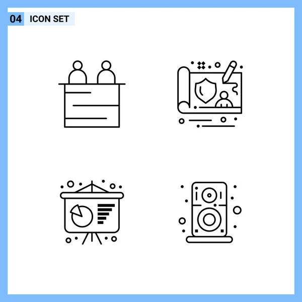 Conjunto Iconos Creativos Universales Simplemente Vector Ilustraciones Para Aplicaciones Web — Vector de stock