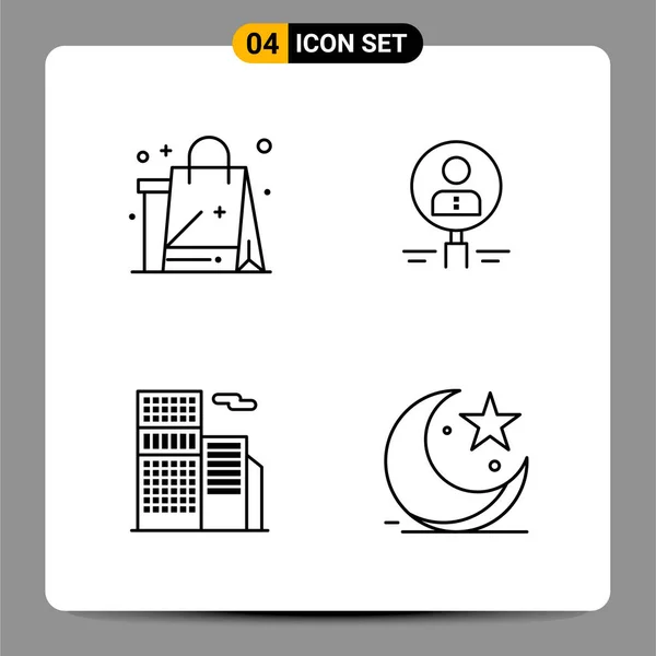 Conjunto Iconos Creativos Universales Simplemente Vector Ilustraciones Para Aplicaciones Web — Vector de stock