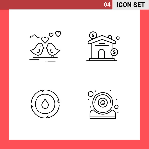 Conjunto Iconos Creativos Universales Simplemente Vector Ilustraciones Para Aplicaciones Web — Vector de stock