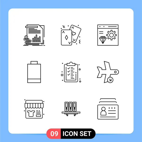 Conjunto Iconos Creativos Universales Simplemente Vector Ilustraciones Para Aplicaciones Web — Vector de stock