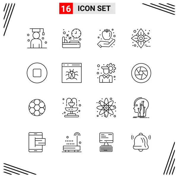 Set Universal Creative Icons Simply Vector Illustrations Web Mobile Apps — Stock Vector