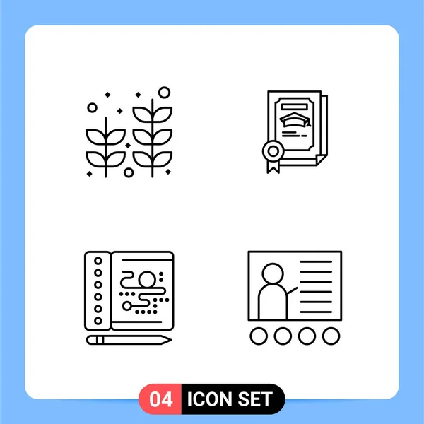 Conjunto Iconos Creativos Universales Simplemente Vector Ilustraciones Para Aplicaciones Web — Vector de stock