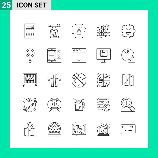 Conjunto Iconos Creativos Universales Simplemente Vector Ilustraciones Para Aplicaciones Web — Vector de stock