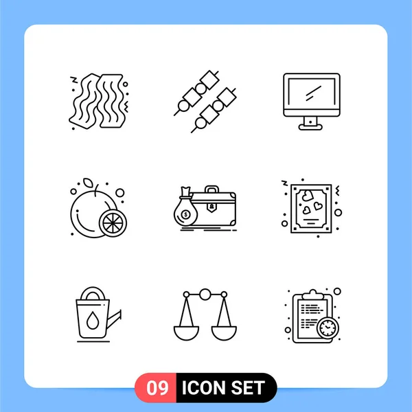 Conjunto Iconos Creativos Universales Simplemente Vector Ilustraciones Para Aplicaciones Web — Archivo Imágenes Vectoriales