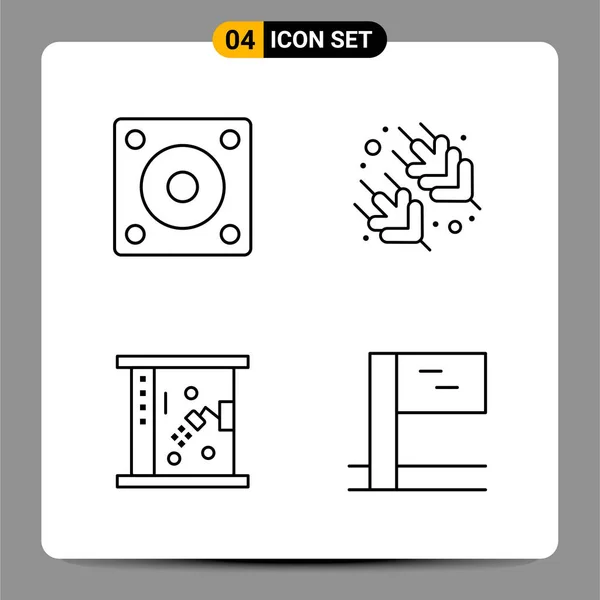 Set Universeller Kreativer Symbole Einfach Vektorillustrationen Für Web Und Mobile — Stockvektor