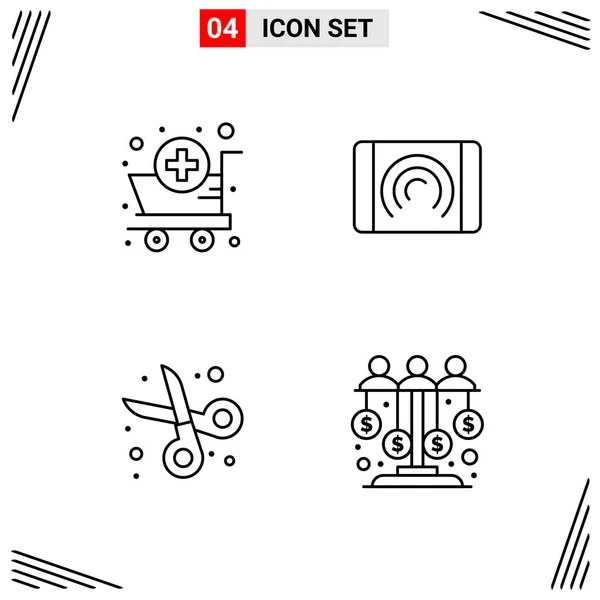 Set Universal Creative Icons Simply Vector Illustrations Web Mobile Apps — Stock Vector