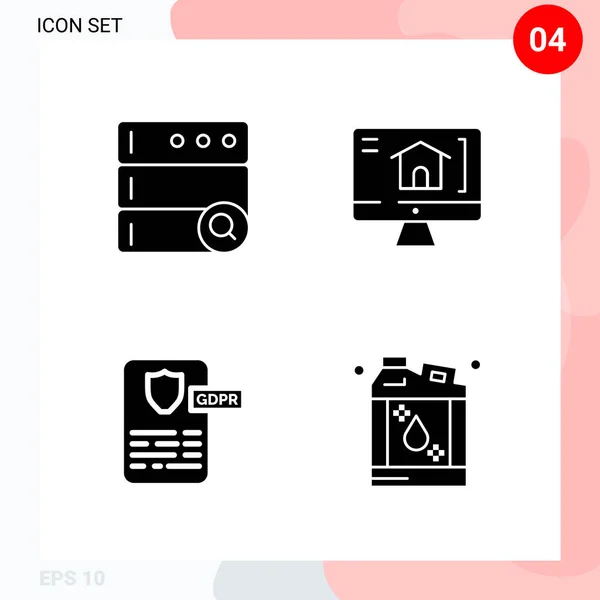 Conjunto Iconos Creativos Universales Simplemente Vector Ilustraciones Para Aplicaciones Web — Archivo Imágenes Vectoriales