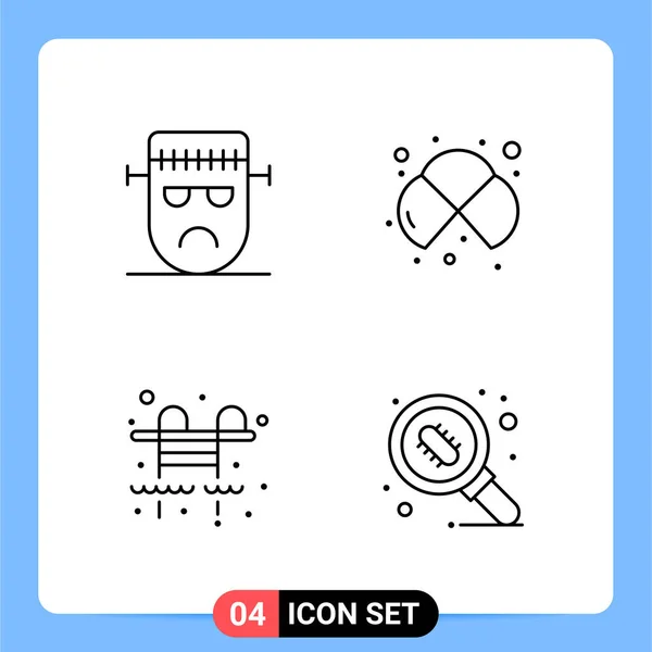 Conjunto Iconos Creativos Universales Simplemente Vector Ilustraciones Para Aplicaciones Web — Vector de stock