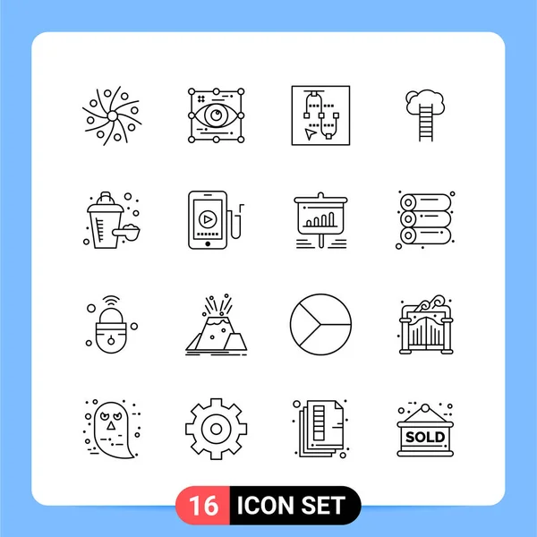 Conjunto Iconos Creativos Universales Simplemente Vector Ilustraciones Para Aplicaciones Web — Vector de stock