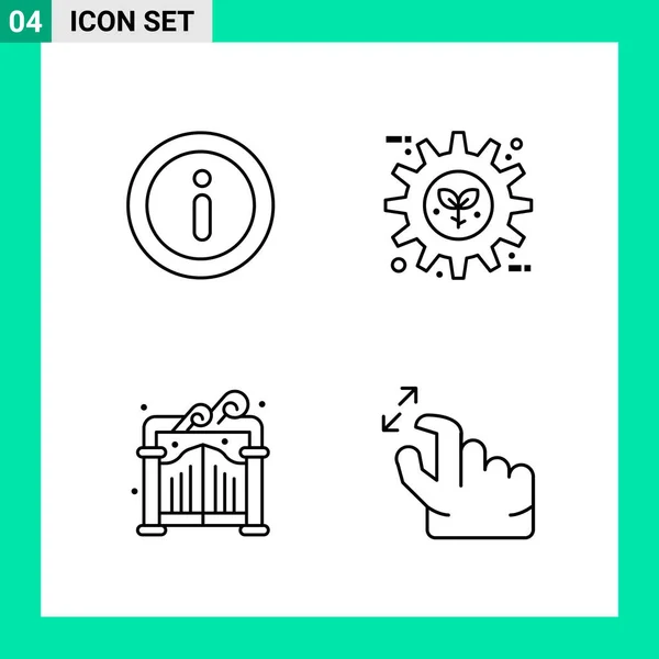 Conjunto Iconos Creativos Universales Simplemente Vector Ilustraciones Para Aplicaciones Web — Vector de stock