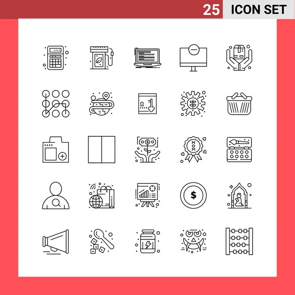 Set Universal Creative Icons Simply Vector Illustrations Web Mobile Apps — Stock Vector