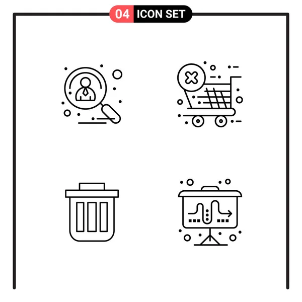 Conjunto Iconos Creativos Universales Simplemente Vector Ilustraciones Para Aplicaciones Web — Archivo Imágenes Vectoriales