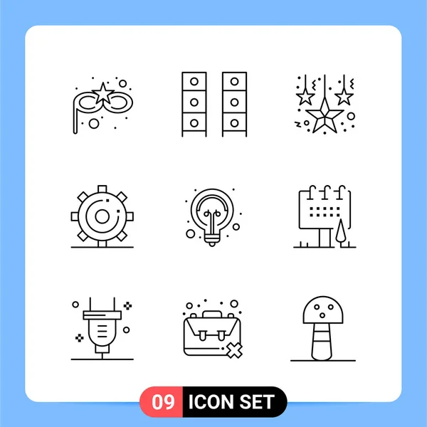 Set Dari Ikon Kreatif Universal Cukup Ilustrasi Vektor Untuk Aplikasi - Stok Vektor