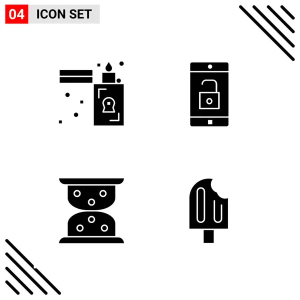 Conjunto Iconos Creativos Universales Simplemente Vector Ilustraciones Para Aplicaciones Web — Archivo Imágenes Vectoriales