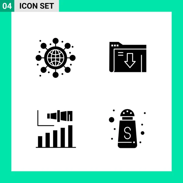 Conjunto Iconos Creativos Universales Simplemente Vector Ilustraciones Para Aplicaciones Web — Vector de stock